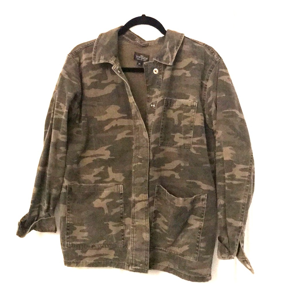 A camouflage patterned denim jacket!